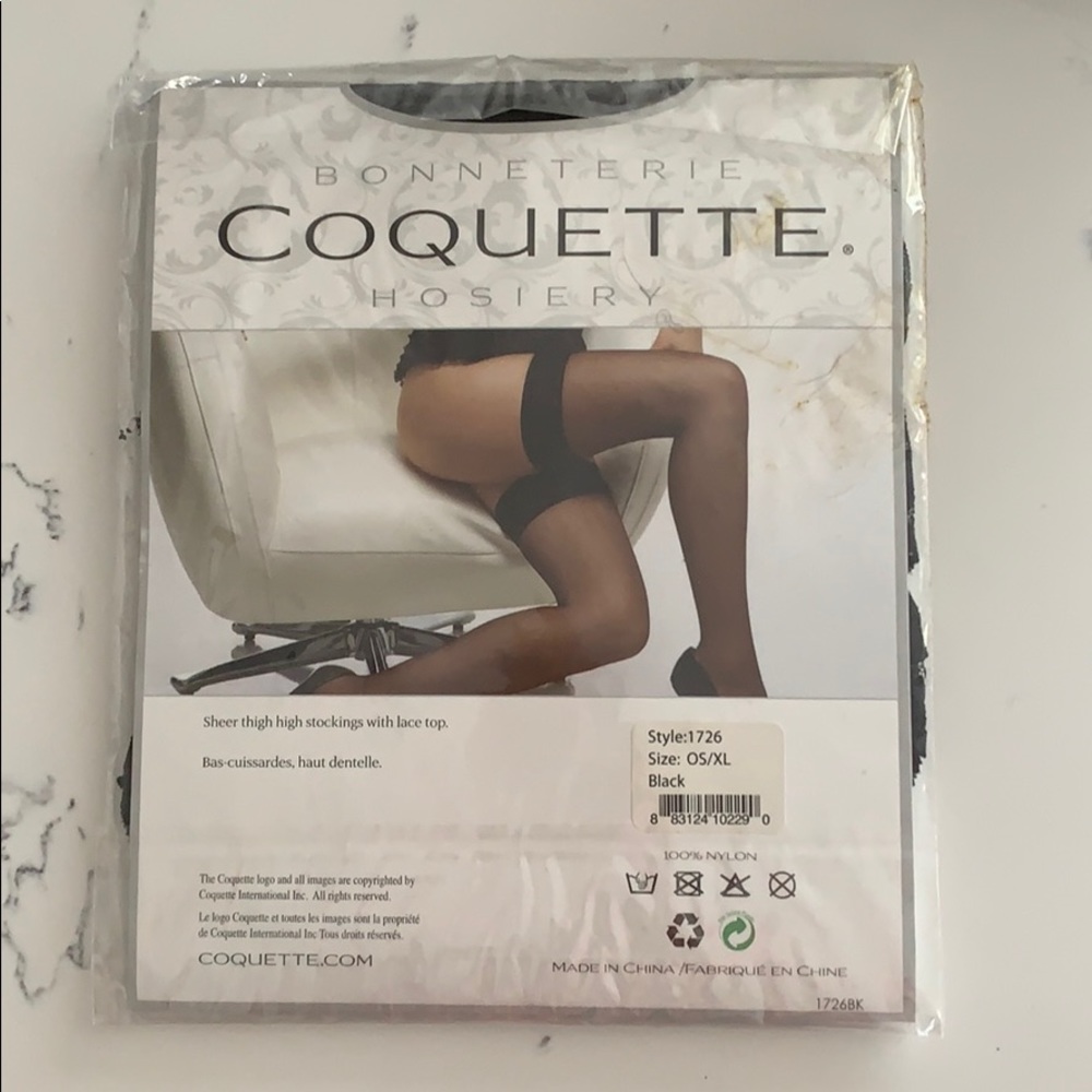 Black sheer thigh highs OS/XL